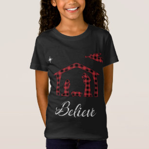 T-Shirt Nativité de Noël Croire Jésus Naissance Buffalo Pl