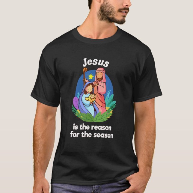 T-shirt Nativité De Noël Jésus Est La Raison De La Mer (Devant)