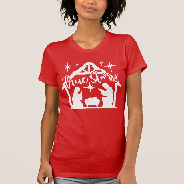 T-shirt Nativité True Story Noël (Devant)