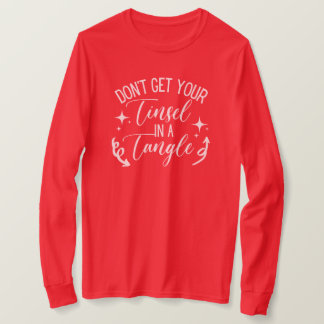 T-shirt N'attrape pas ton minet dans un Noël triangulaire