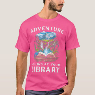 T-shirt Nature Aventure Commence À Votre Louveur De Livre 