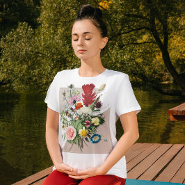 T-shirt Nature Chic Floral Valentine Cadeaux pour Ados