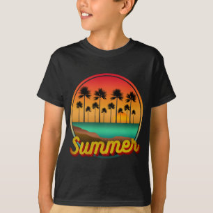 T-shirt nature d'été au coucher du soleil