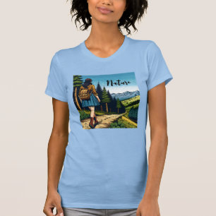 T-shirt Nature Femmes descendant un sentier