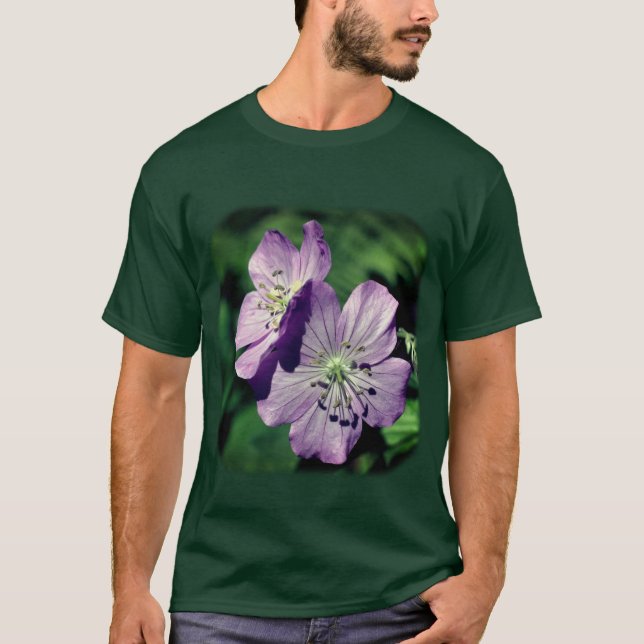 T-shirt Nature florale Fleur sauvage pourpre (Devant)