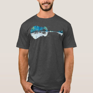 T-shirt Nature Guitare Aquarelle Blues