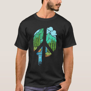T-shirt Nature Monde de la Paix Signet Forêt Nature Camper