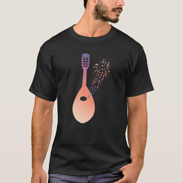 T-shirt Nature Music String Instrument Mandolin (Devant)