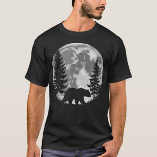 T-shirt Nature Ours Lune Forêt Faune Extérieur