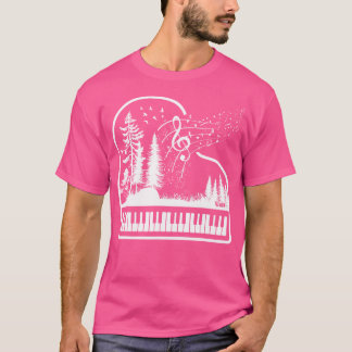 T-shirt Nature Piano Pianiste Clé De Sol Notes De Musique