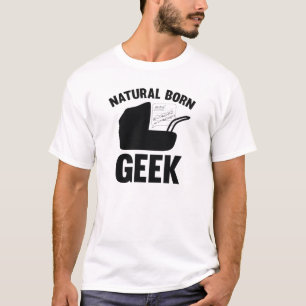 T-shirt Naturel né Geek