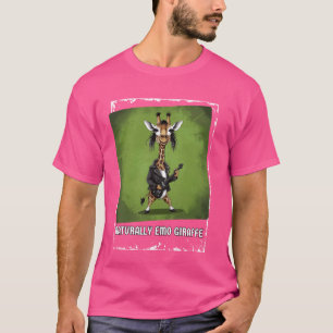 T-shirt Naturellement Emo Giraffe Drôle Emo Musique Giraff