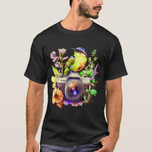 T-shirt Natures Photographie Amour Fleurs et Oiseaux Regar