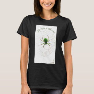 T-shirt Nature's Weaver Femme Spider Verte Coton Biologiqu