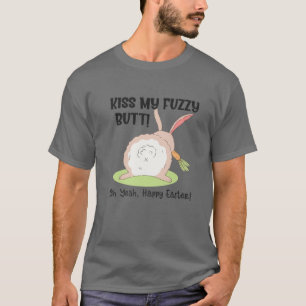 T-shirt Naughty Bunny Embrasse Mon Mouton Fuzzy Joyeux Adu