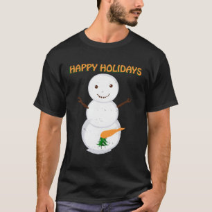 T-shirt Naughty Carrot Snowman Drôle Moche Pour Christ