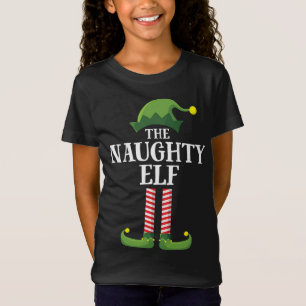 T-Shirt Naughty Elf Matching Famille Groupe Noël