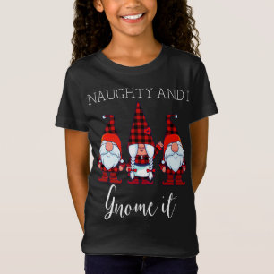 T-Shirt Naughty et moi, ça Noël Trois Buffalo Pla