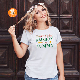 T-shirt Naughty Grossesse Noël