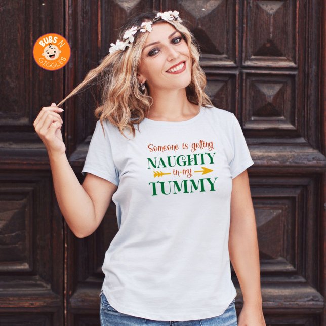 T-shirt Naughty Grossesse Noël (Créateur téléchargé)