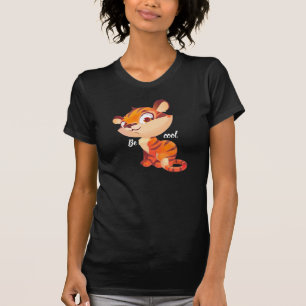 T-shirt Naughty Look Tiger Yeux avec être texte cool T-shi