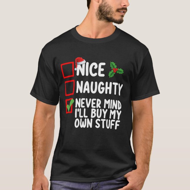 T-shirt Naughty Never Mind (Devant)
