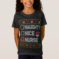 Naughty Nice Nurse Xmas Père Noël Ugly Sweater Fun