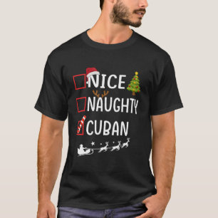 T-shirt Naughty Nice Pajamas Cubains Santa Claus