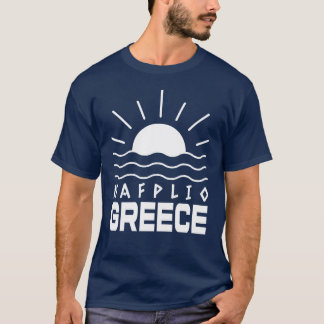 T-shirt Nauplie Grèce Soleil, Sea Men's Navy Blue