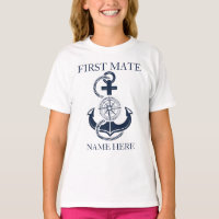 Nautical First Mate Nom du bateau Ancre bleue