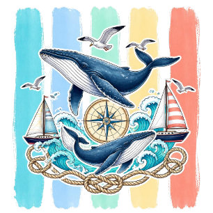 T-Shirt Nautique Côté Baleine Été