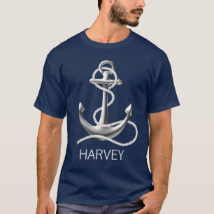 T-shirt nautique de l'ancre de l'homme