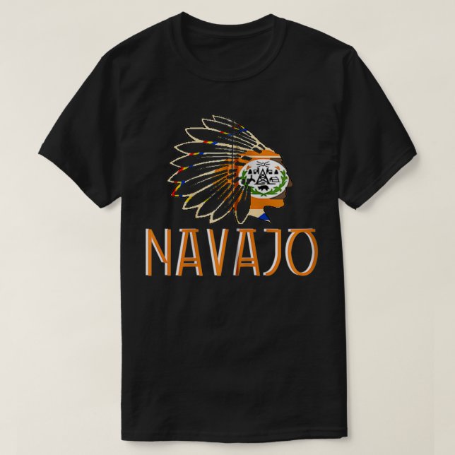 T-shirt NAVAJO NAVAJO NAVIGAL Autochtone Américain Lui (Design devant)