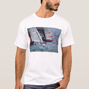 T-shirt navigation de tasse de l'Amérique s, voilier,