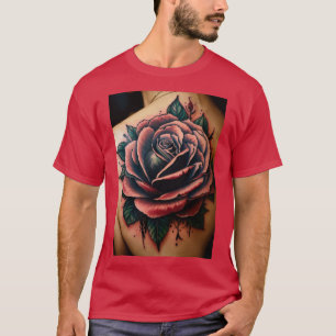T-shirt Navigation sacrée : Tatouage Style Rose Compass T-