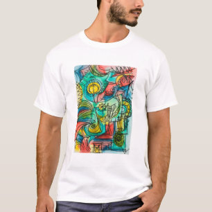 T-shirt Naviguer À Travers L'Aquarelle Moderne-Tempête