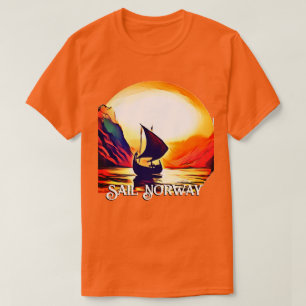 T-shirt Naviguez en Norvège avec un bateau Viking