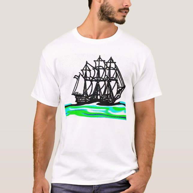 T-shirt Naviguez mon bateau (Devant)