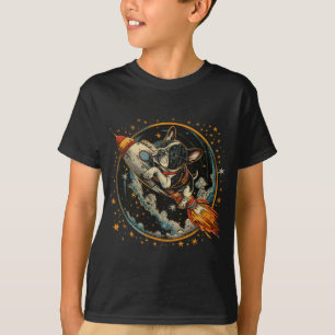 T-shirt Navire à fusée Astronaut français de Bulldog