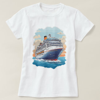 T-shirt Navire de croisière coloré