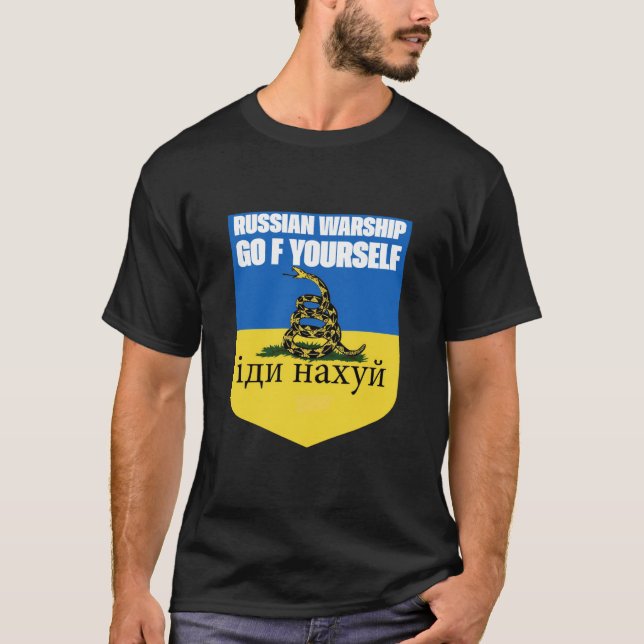 T-shirt Navire de guerre russe Aller de vous serpent drape (Devant)