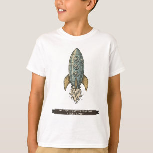 T-shirt Navire Fusée Drôle pour Enfants