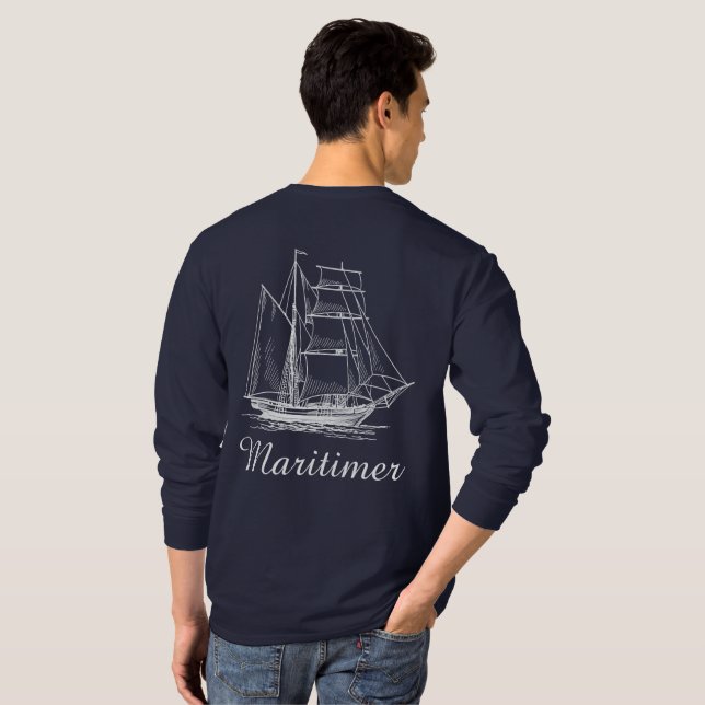 T-shirt Navire maritime Maritimer (Dos entier)