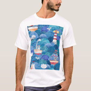 T-shirt Navires et phare : Aquarelle pour enfants