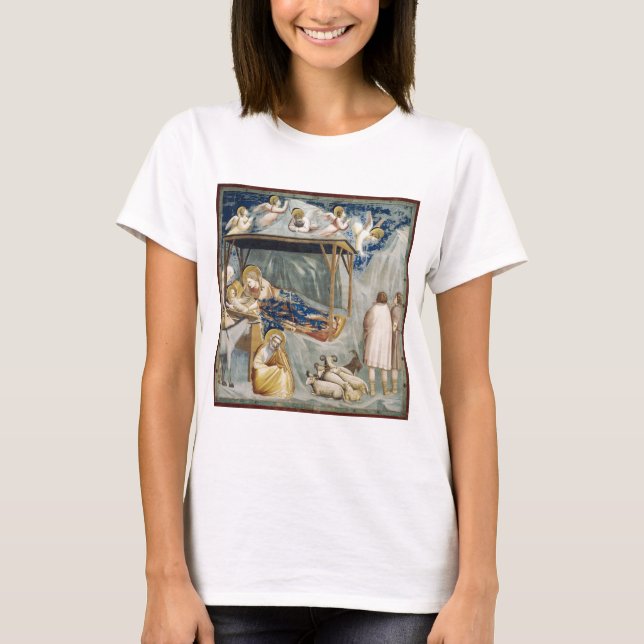 T-shirt Navitité (Naissance de Jésus-Christ) (par Giotto) (Devant)