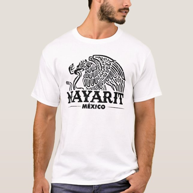 T-shirt Nayarit Mexique Aigle Vintage (Devant)