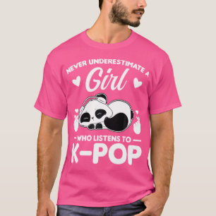T-shirt N'ayez jamais sous-estimé une fille qui écoute du