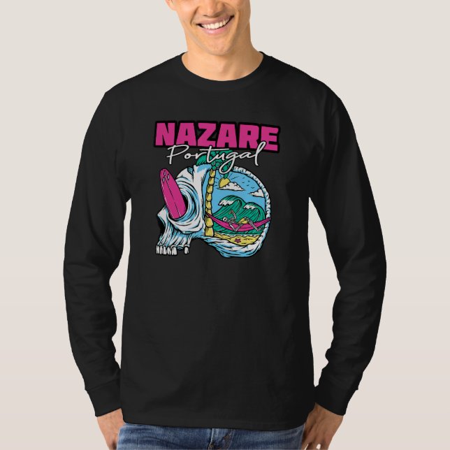 T-shirt Nazare Surfer I Portugal Retro I Surfing I Nazare  (Devant)