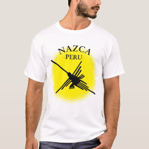 T-shirt Nazca Pérou Colibri Avec Soleil Jaune