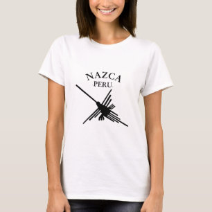 T-shirt Nazca Pérou Colibri Avec Texte Courbé
